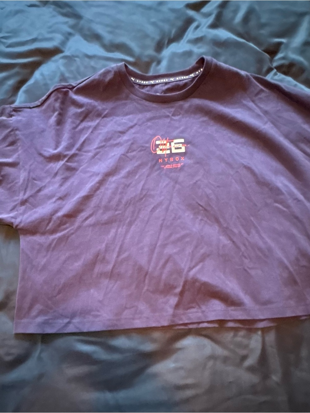 Hyrox Puma Purple Muscle Tee with Center Graphic